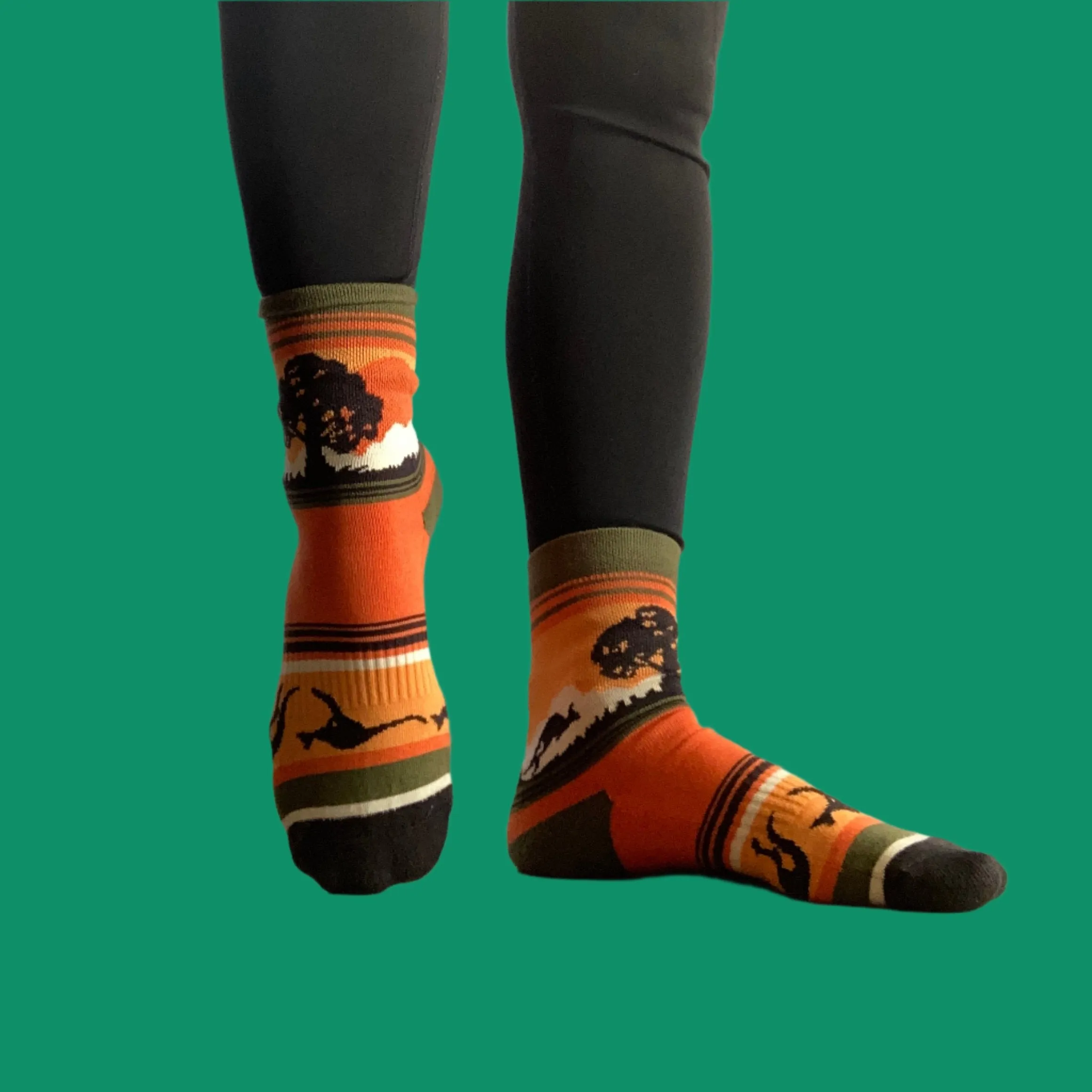 Kangaroo Sunset Athletic Sports Socks