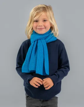 Kids Rib Knit Scarf in Mykonos