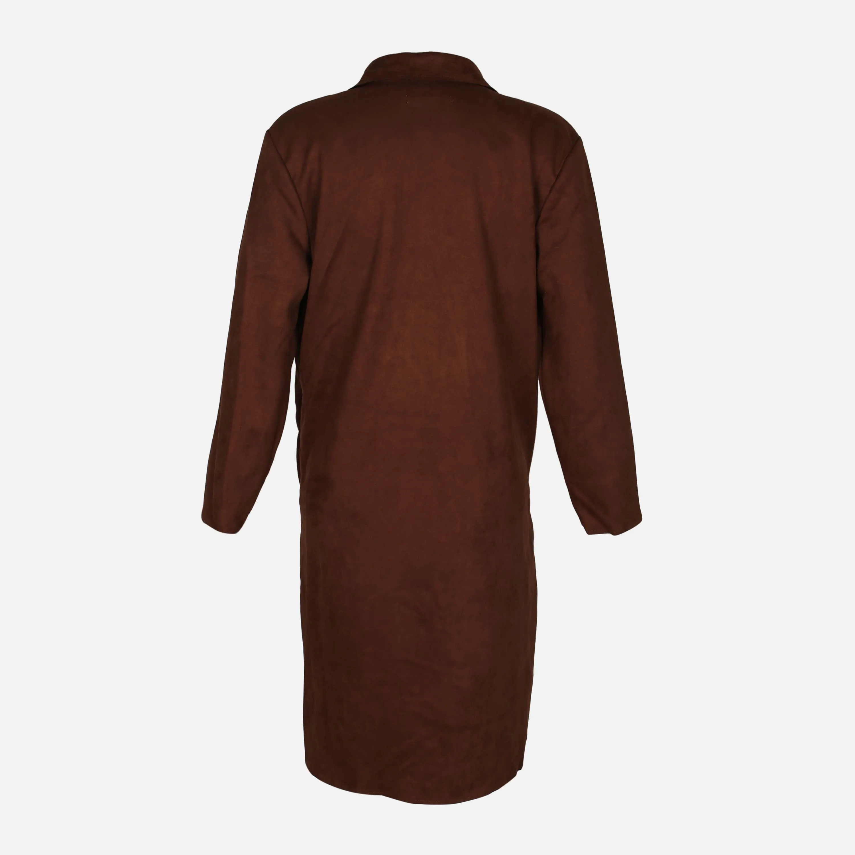 LADIES LONG SLEEVE SUEDE COAT