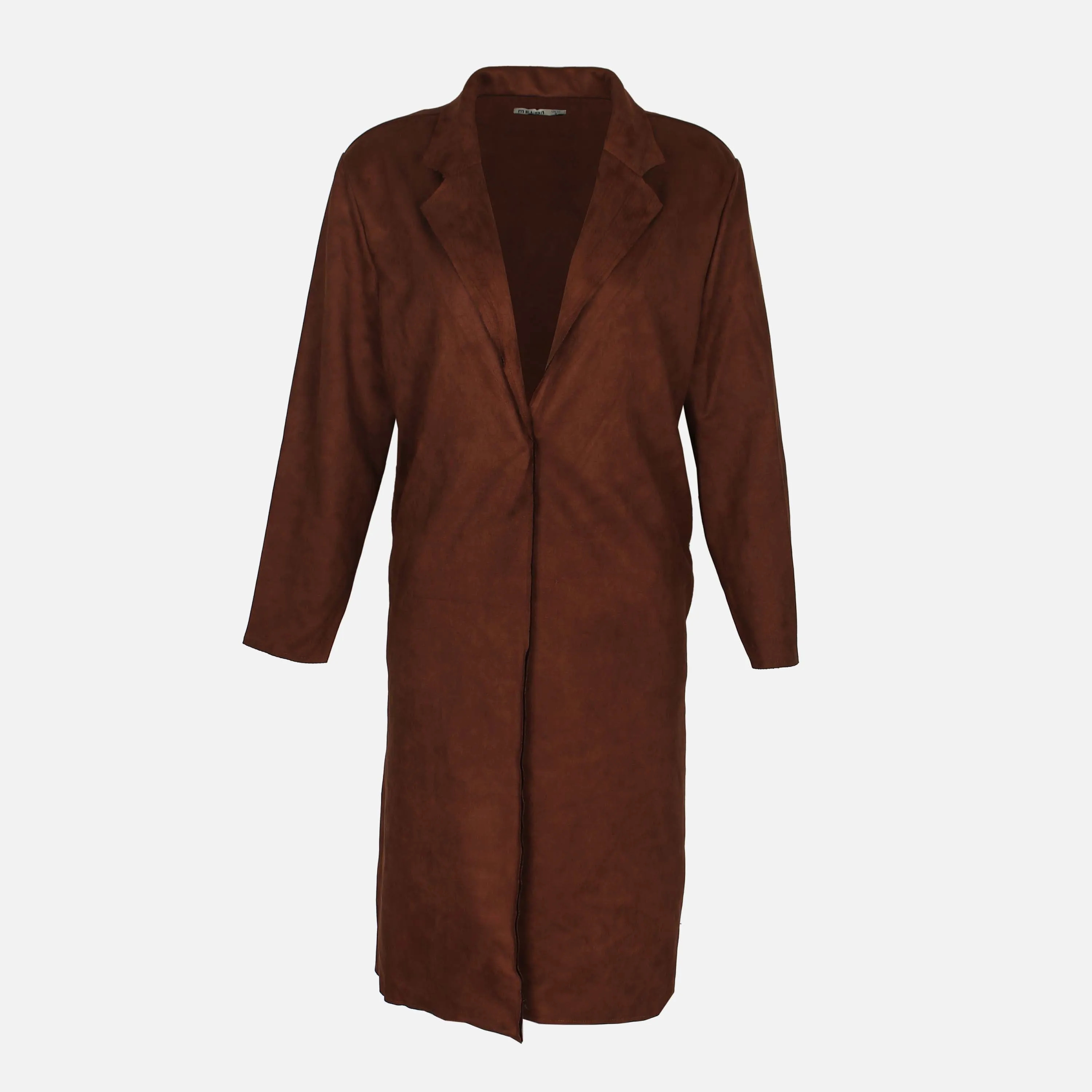 LADIES LONG SLEEVE SUEDE COAT