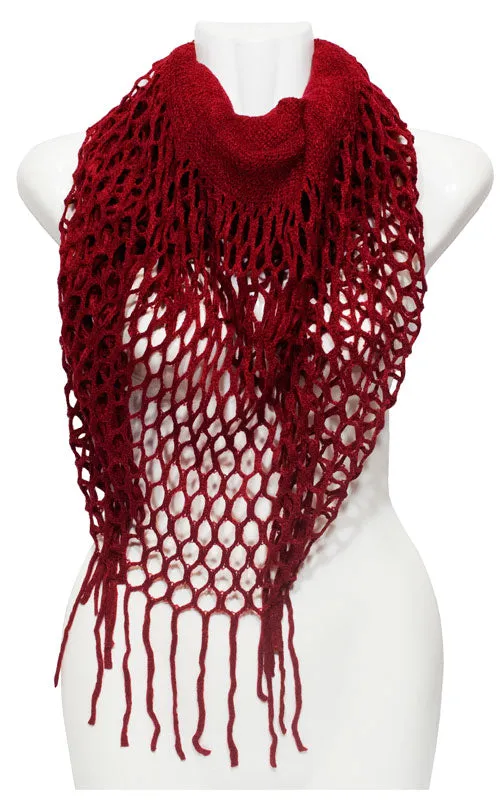 Ladies Winter Fashion Knitted 2-in-1 Infinity Scarf Wholesale