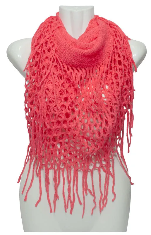 Ladies Winter Fashion Knitted 2-in-1 Infinity Scarf Wholesale