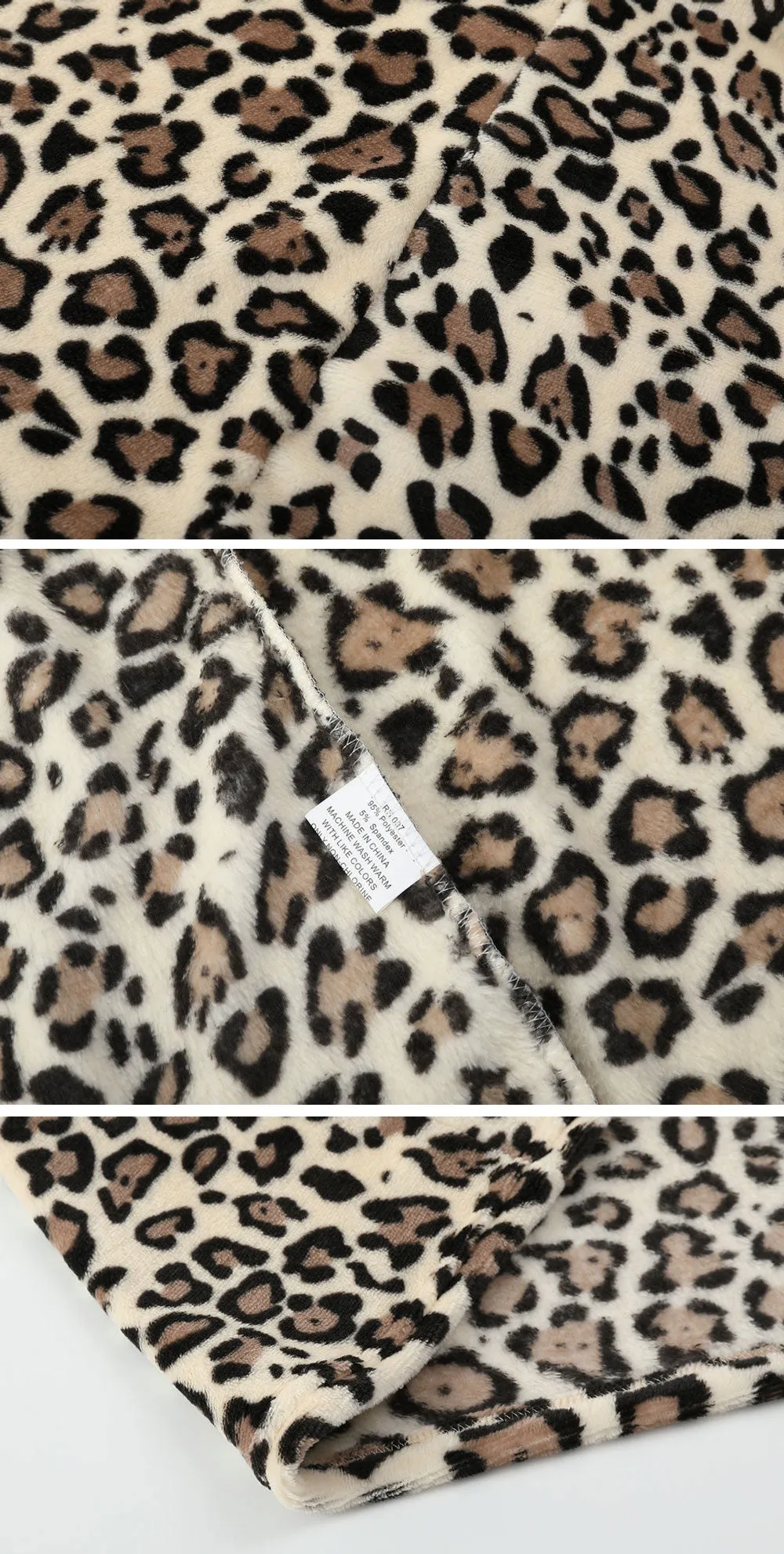 Leopard Outwears Winter Faux Fur Coat