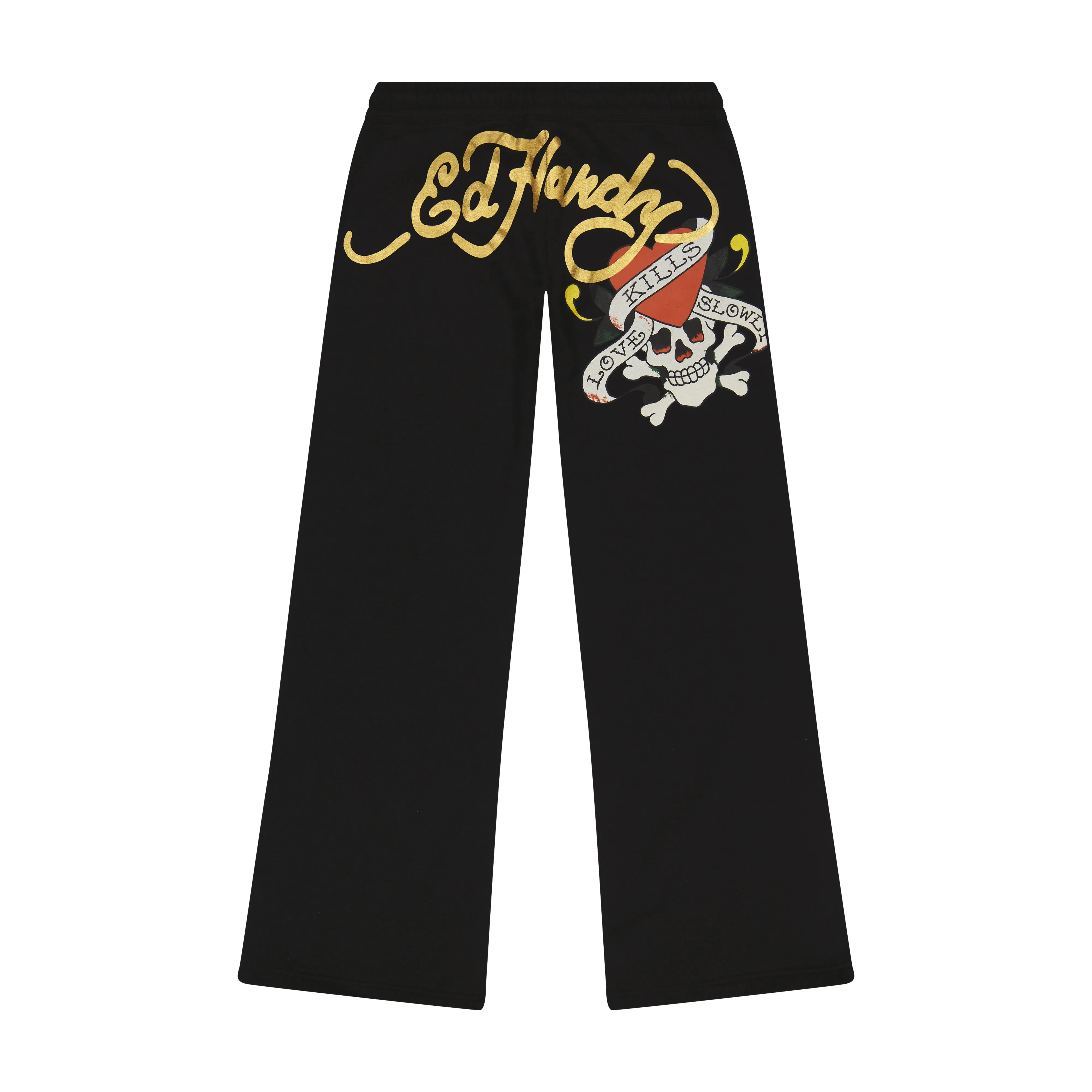 LKS Skull Black Flared Sweatpant