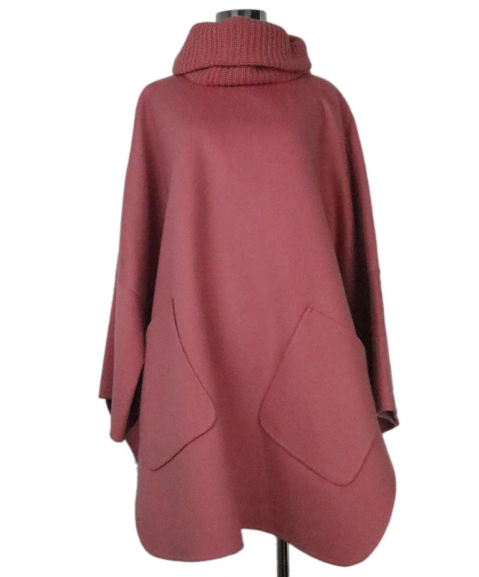 Loro Piana Pink Cashmere Poncho w/ Scarf