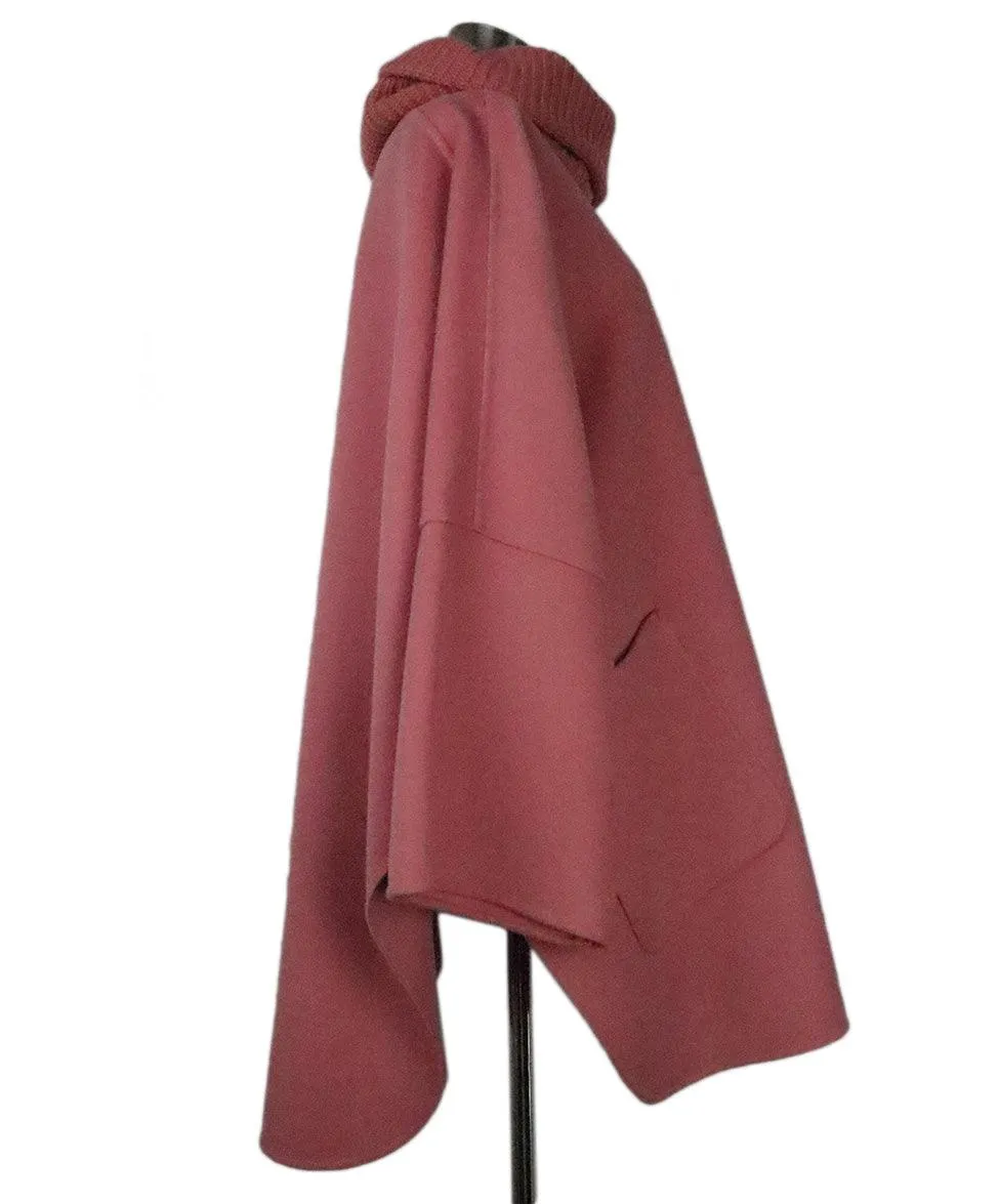 Loro Piana Pink Cashmere Poncho w/ Scarf