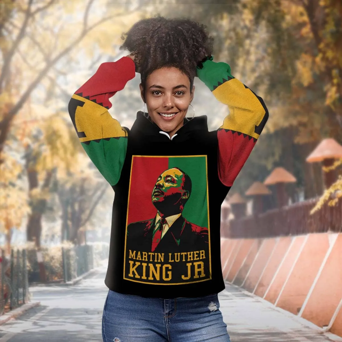 Martin Luther King Jr Retro All-over Hoodie