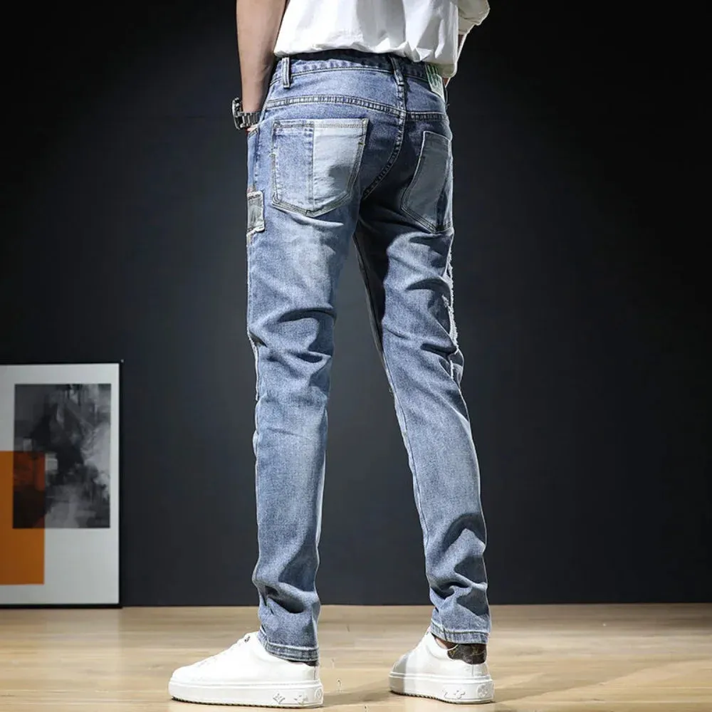 Men's jeans Casual All-match Drawstring Sweatpants Loose Trousers Japanese Street Retro Harem Pants men clothing y2k baggy jeans