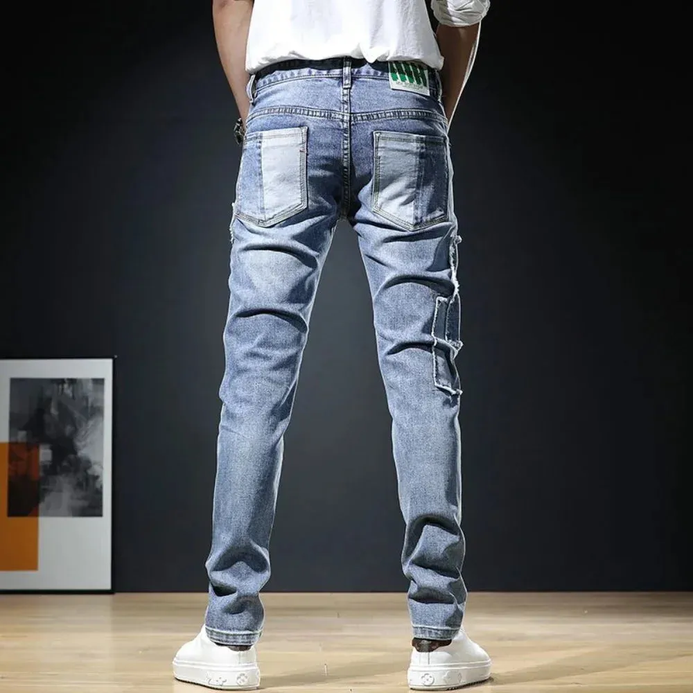 Men's jeans Casual All-match Drawstring Sweatpants Loose Trousers Japanese Street Retro Harem Pants men clothing y2k baggy jeans