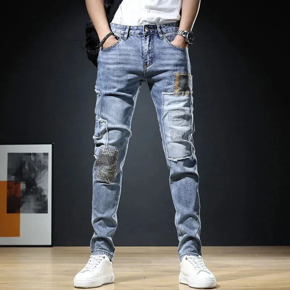 Men's jeans Casual All-match Drawstring Sweatpants Loose Trousers Japanese Street Retro Harem Pants men clothing y2k baggy jeans