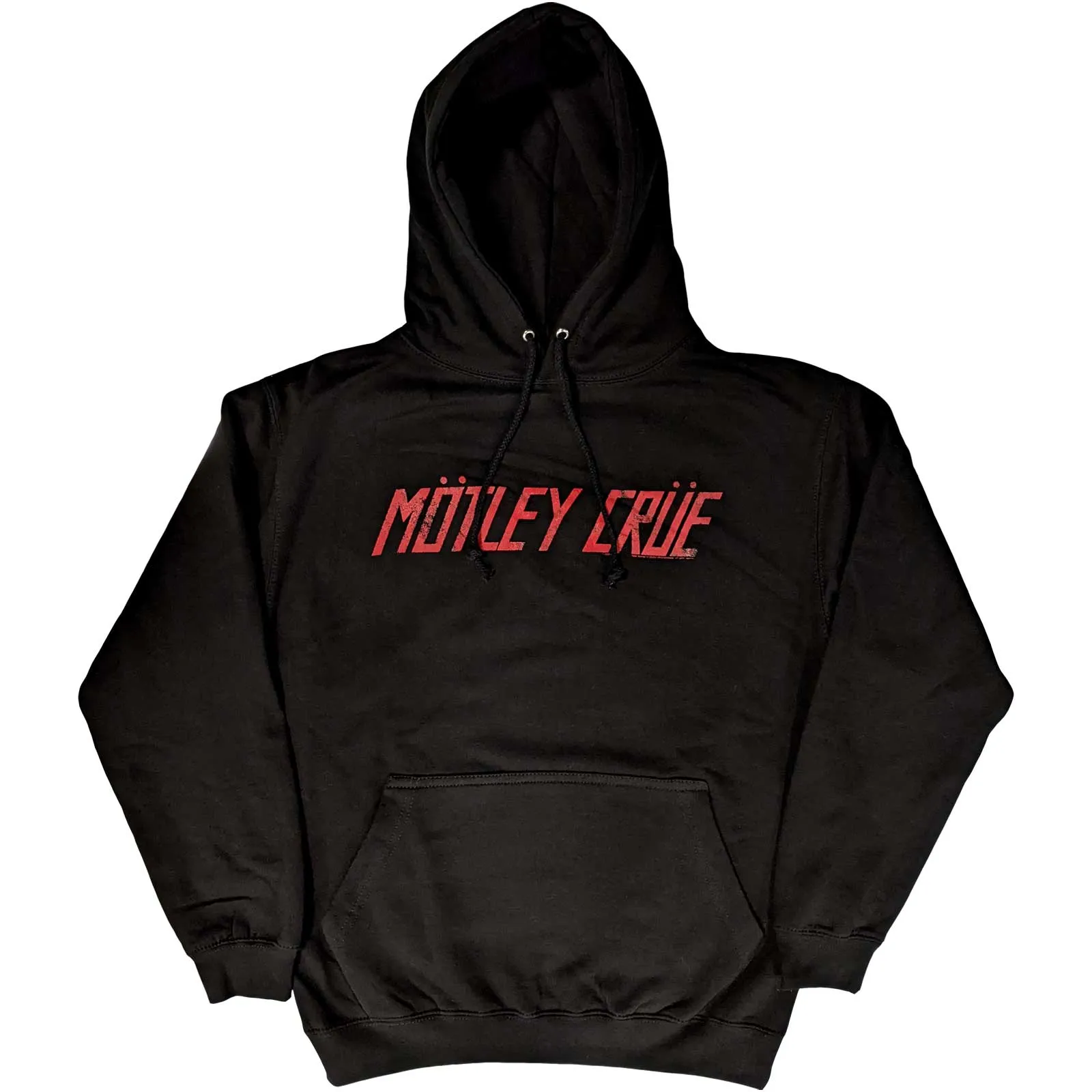 Motley Crue Unisex Pullover Hoodie: Distressed Logo