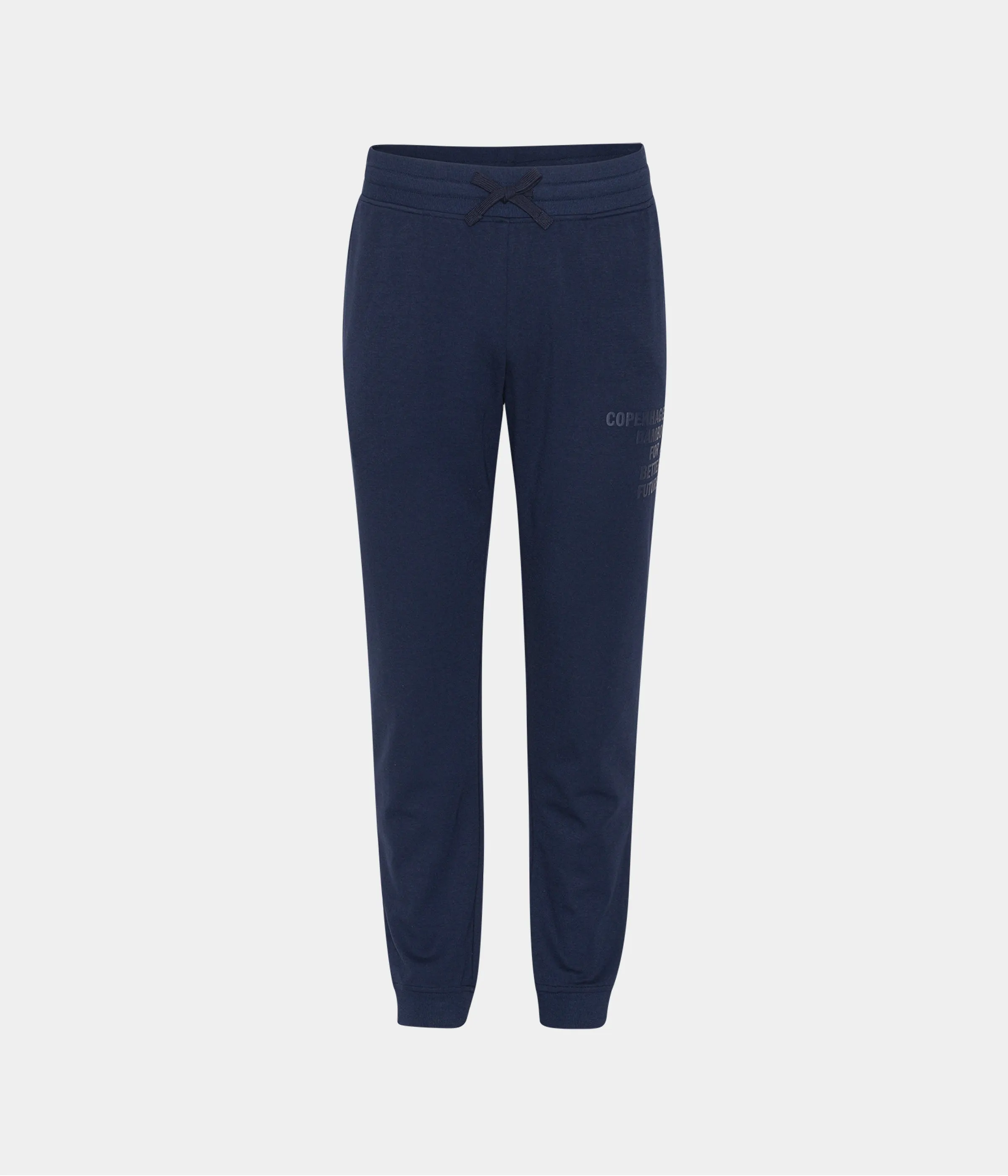 Navy bamboo sweatpants with logo