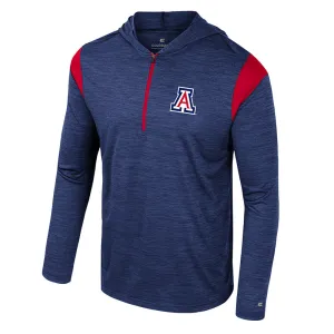 NCAA Arizona Wildcats Colosseum Dozer Half Zip Hooded Windshirt