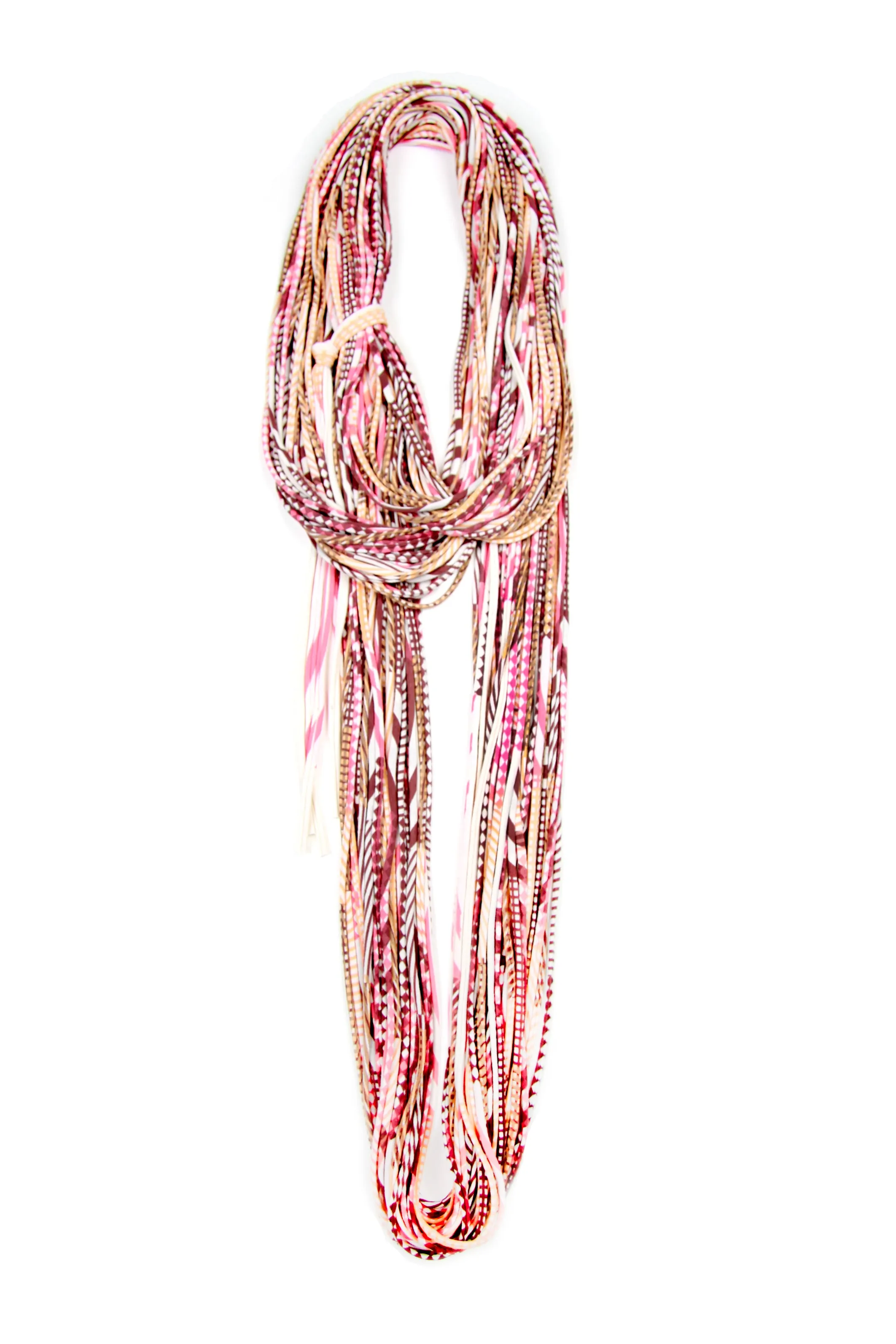 Necklush Infinity Scarf / Peach & Coral / Unisex