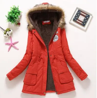 new winter military coats women cotton wadded hooded jacket medium-long casual parka thickness plus size XXXL quilt snow outwear