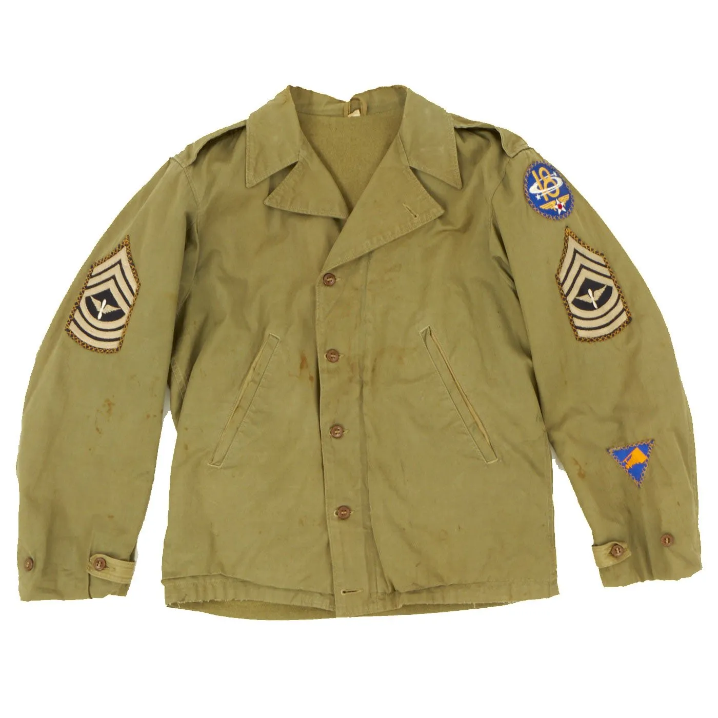 Original U.S. WWII 18th Air Force Ghost Division Patched M41 Jacket