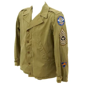 Original U.S. WWII 18th Air Force Ghost Division Patched M41 Jacket