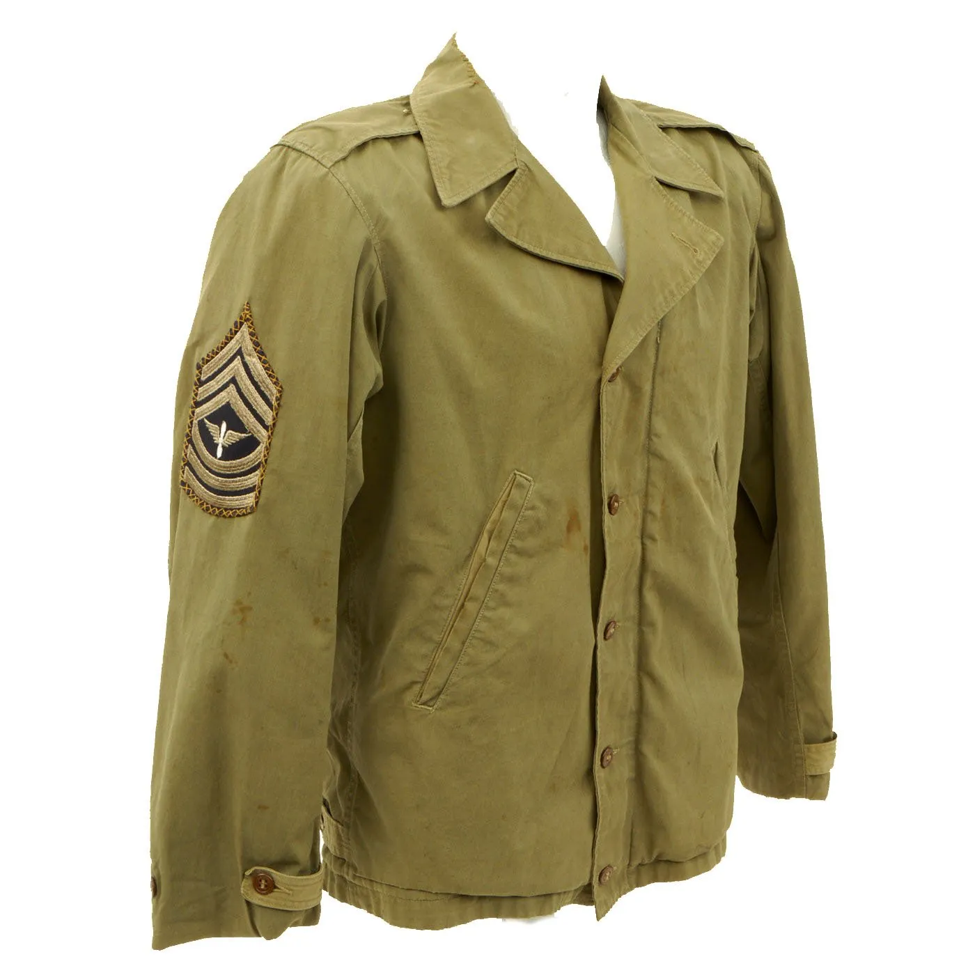 Original U.S. WWII 18th Air Force Ghost Division Patched M41 Jacket