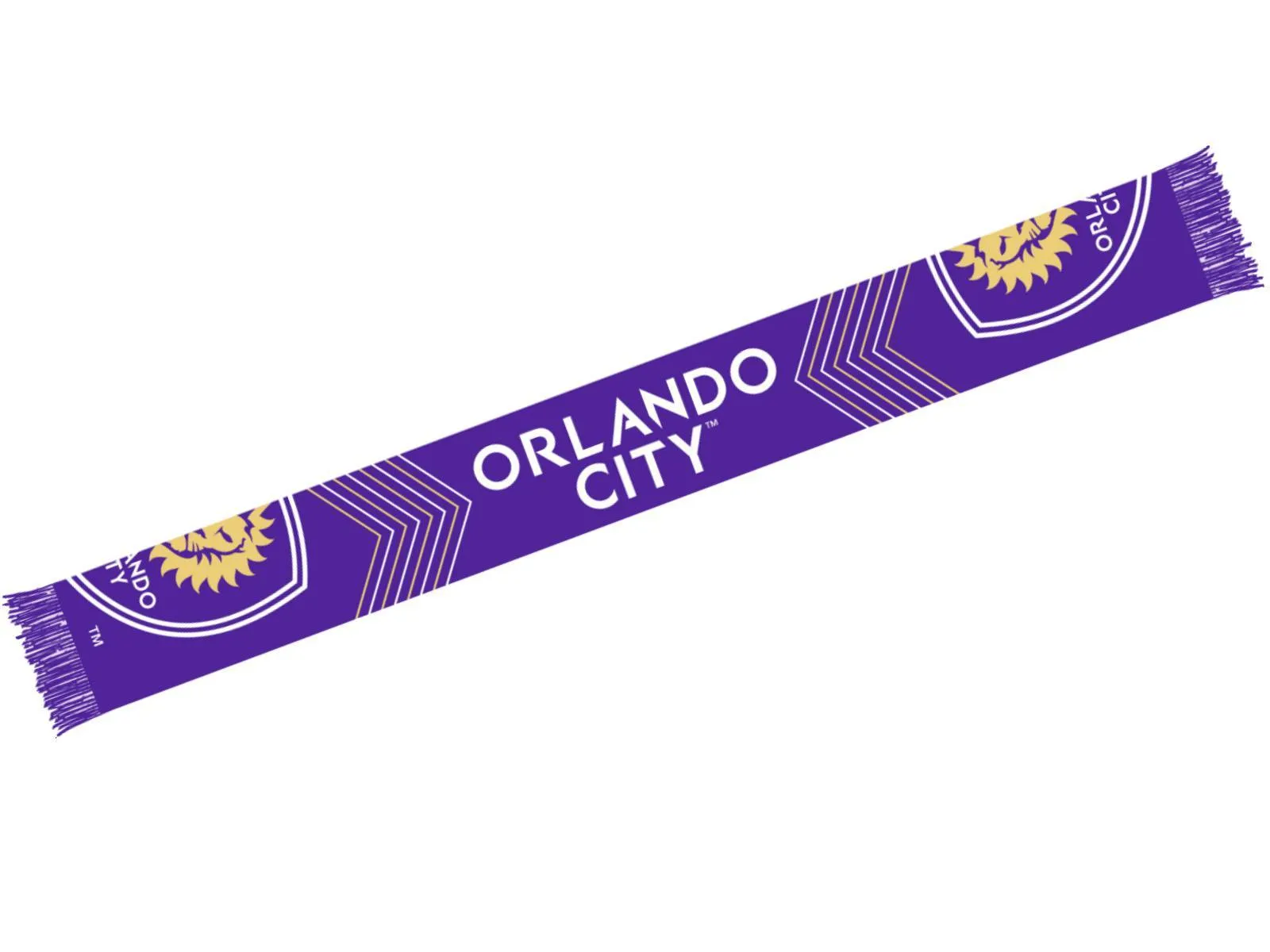 Orlando City SC Ruffneck Split Crest Purple Knit Acrylic Scarf (7" x 60")