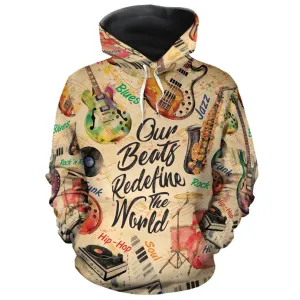 Our Beats Redefine The World All-over Hoodie