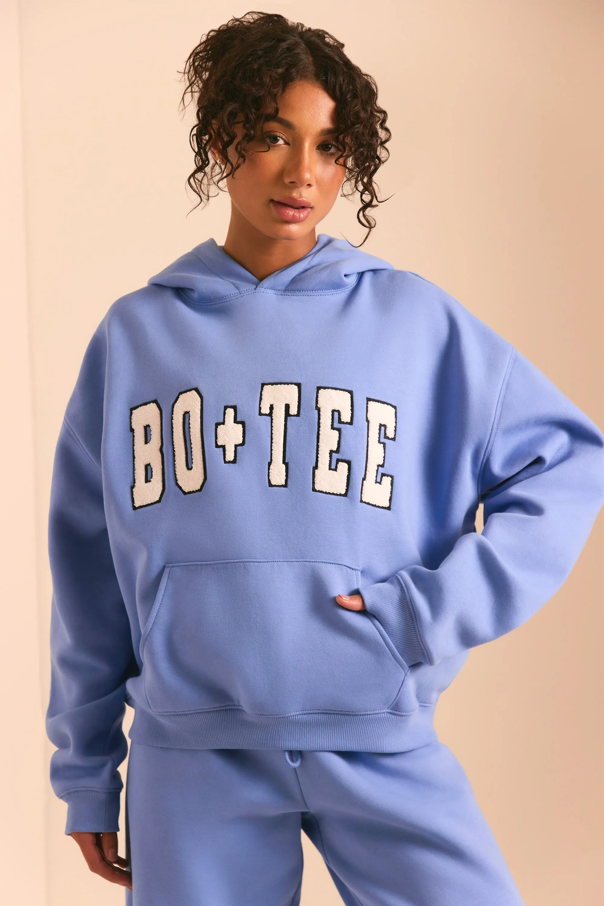 Oversized Hoodie in Cerulean Blue