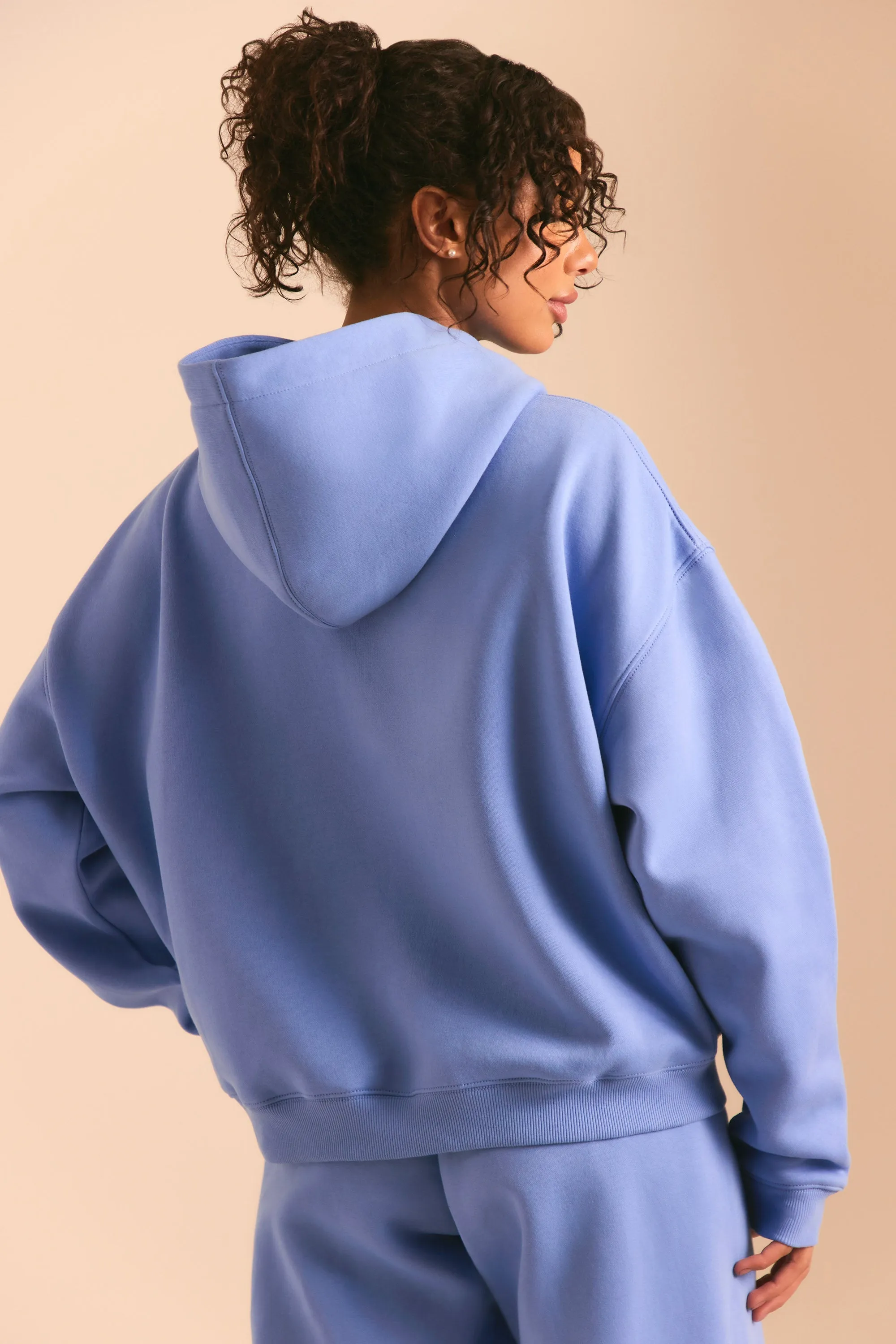 Oversized Hoodie in Cerulean Blue