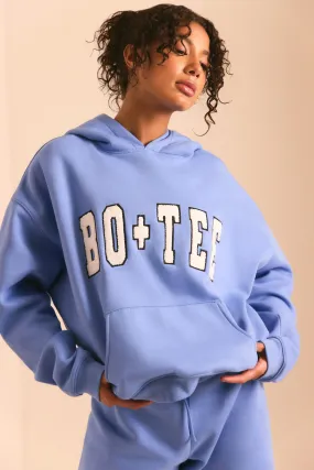 Oversized Hoodie in Cerulean Blue