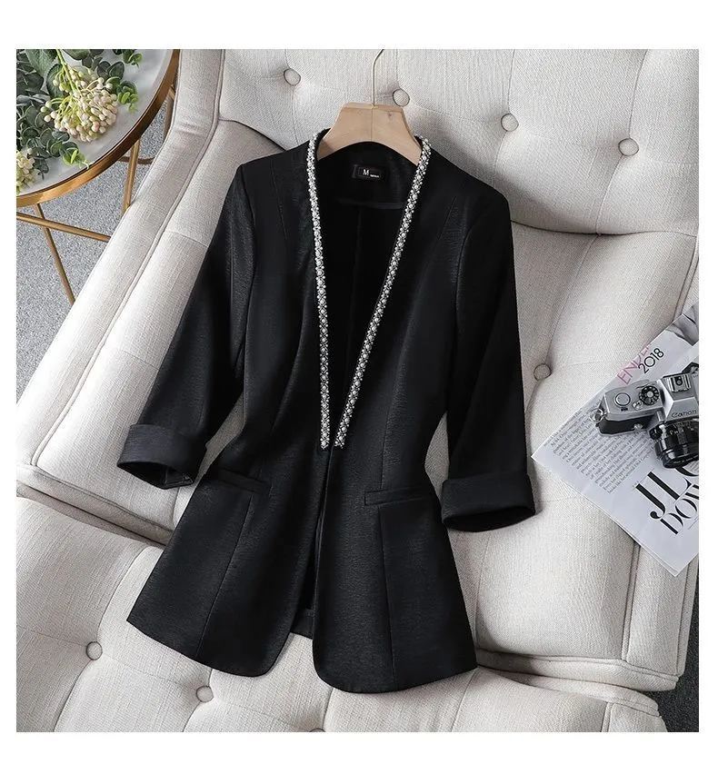 Plus Size Women's Thin Suit Jacket