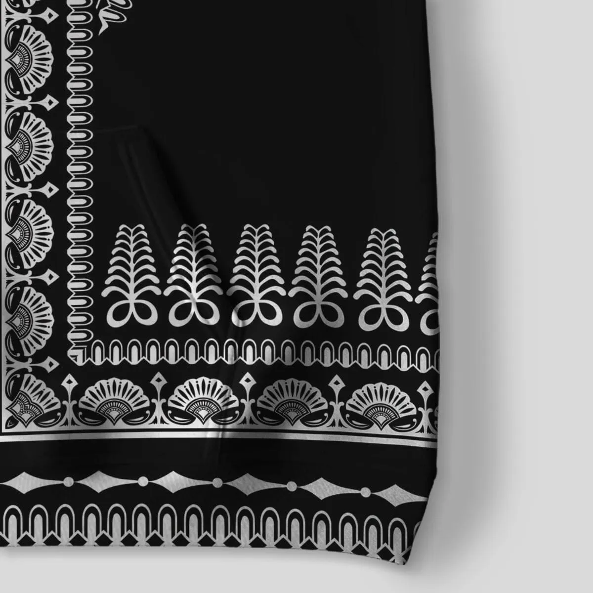 Printed Silver Dashiki All-over Hoodie