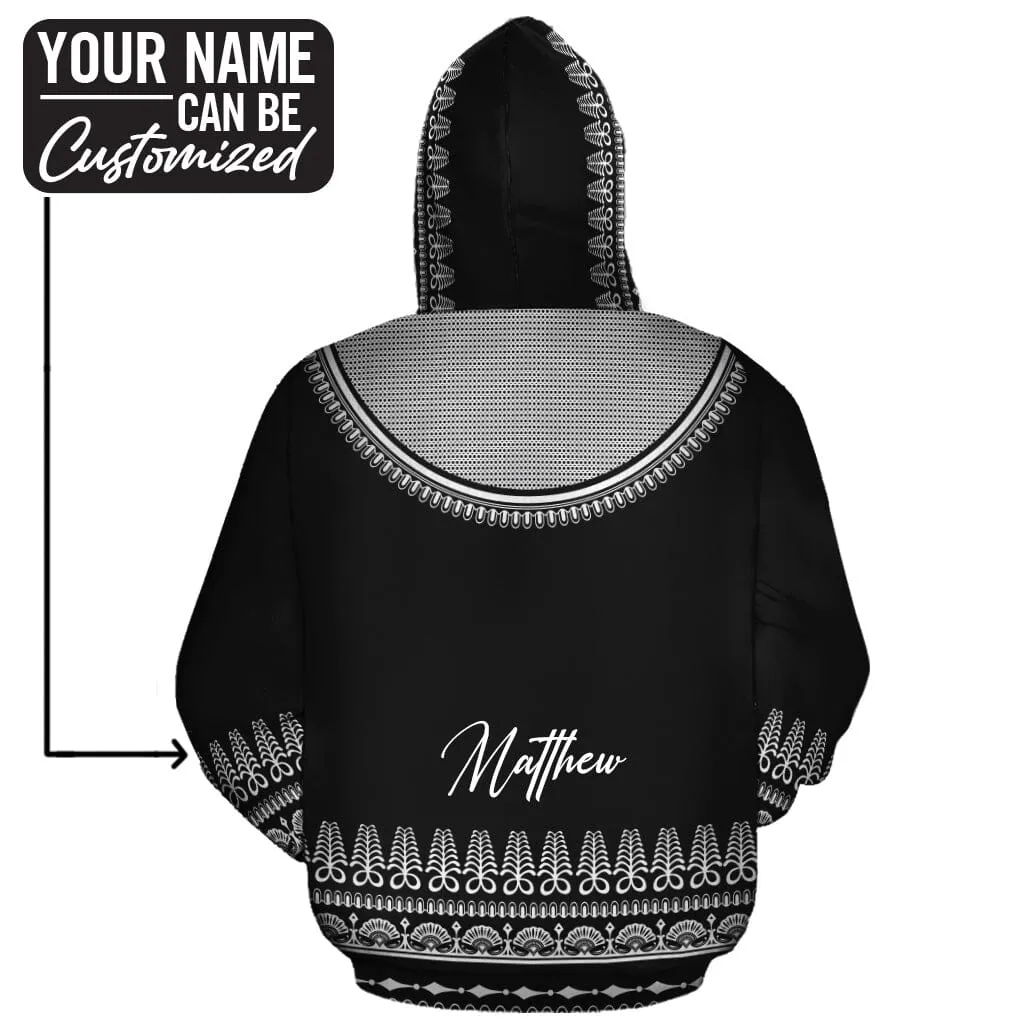 Printed Silver Dashiki All-over Hoodie