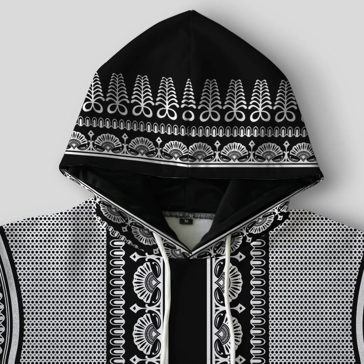 Printed Silver Dashiki All-over Hoodie