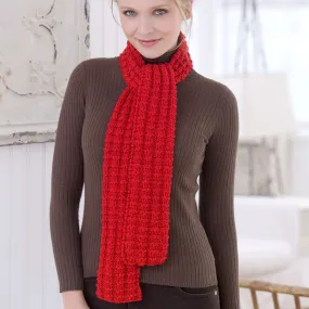 Red Heart Heartwarming Knit Scarf