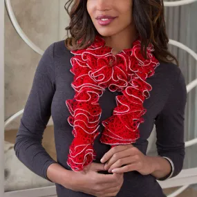 Red Heart Knit Radiant Ruffle Scarf