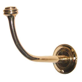 Regency style medium single hook in antique brass