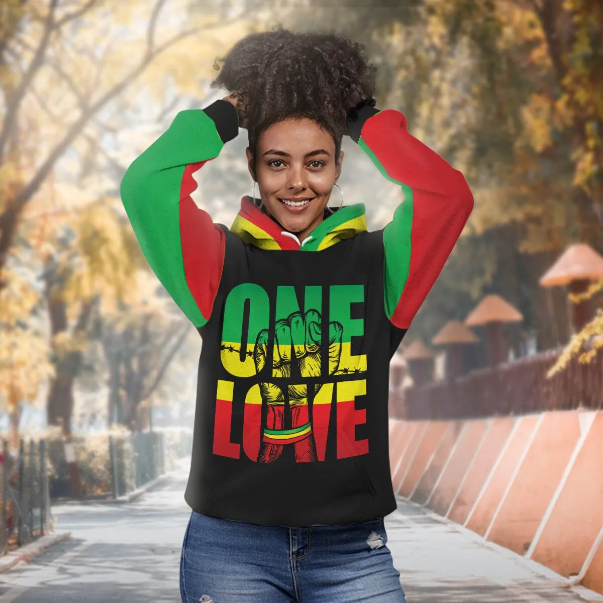 Reggae One Love All-over Hoodie