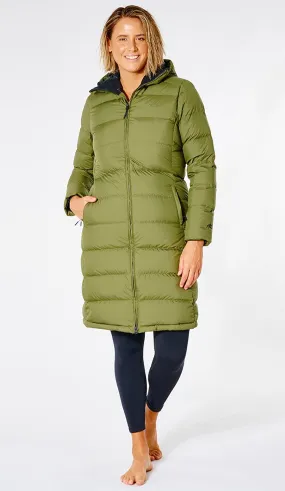 Ripcurl Ladies Anti Series Elite Longline Jacket - Olive