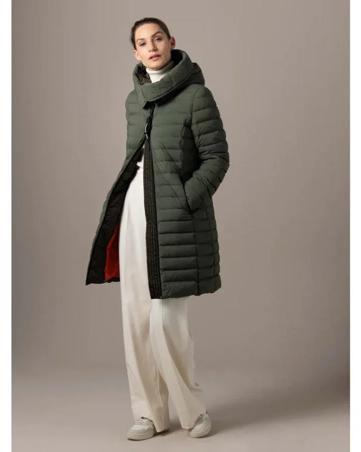 Ruth Knee Length Hooded Down Coat