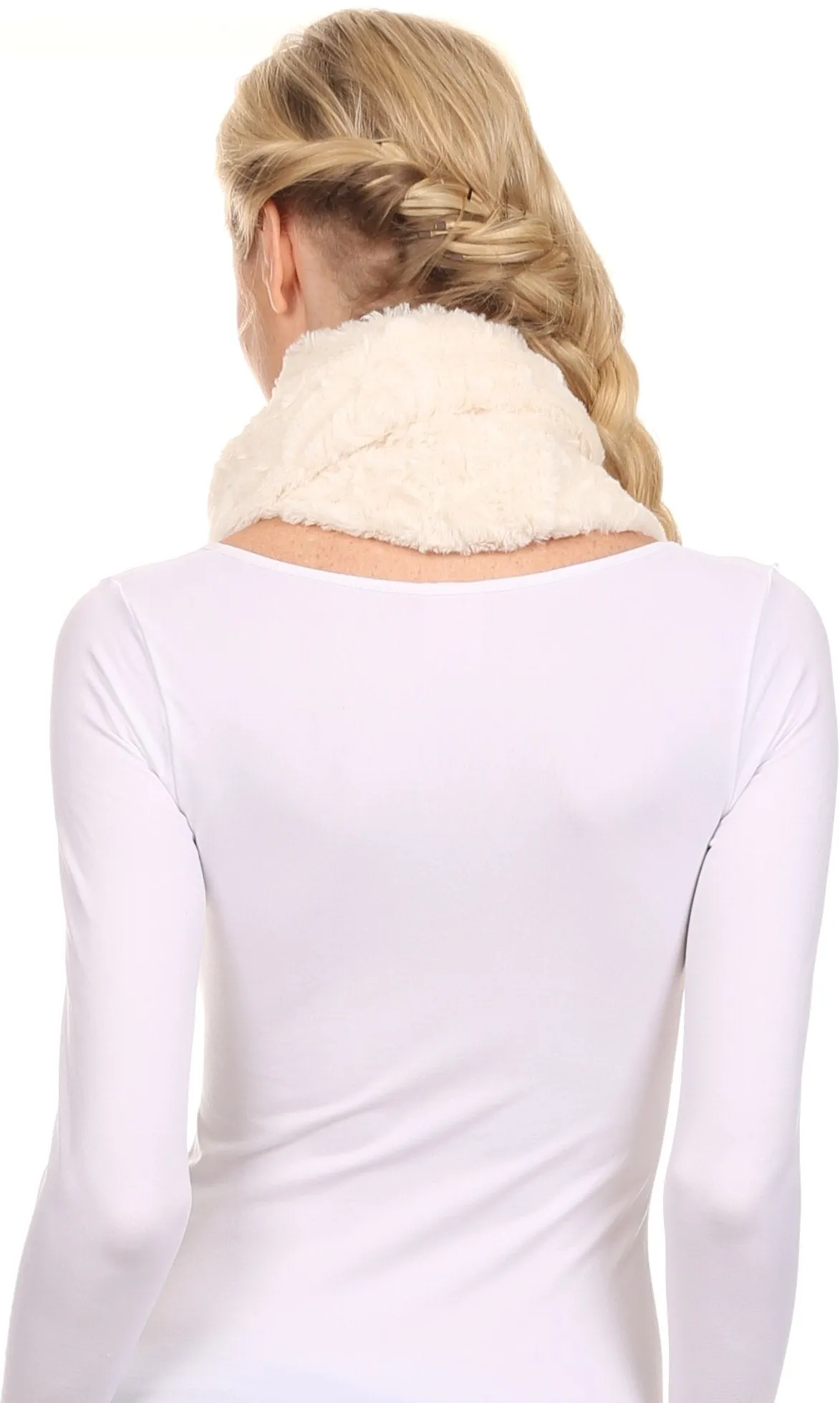 Sakkas Abhy Soft Fall Winter Furry Infinity Wrap Scarf