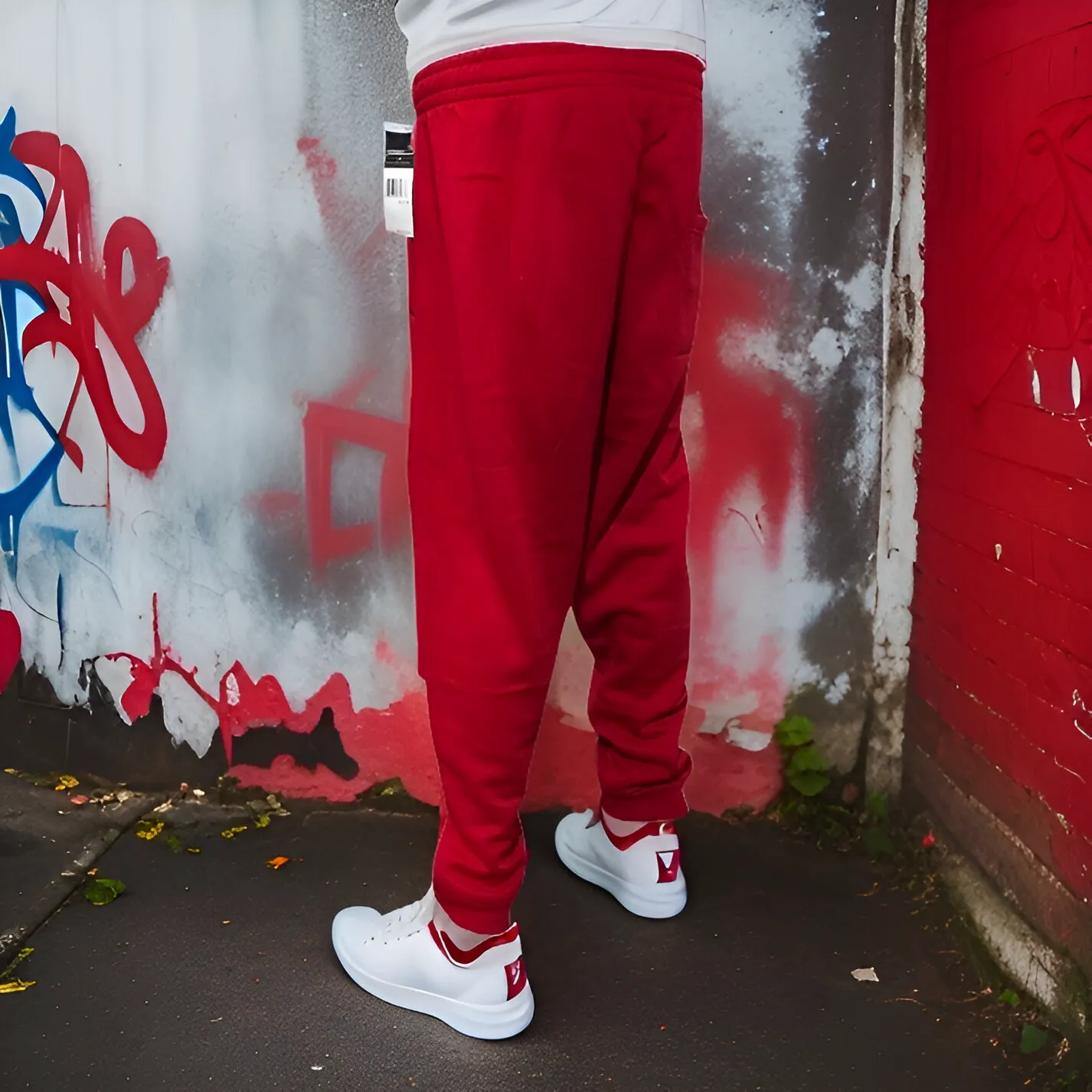 ^SEAN JOHN^ (RED) POLYESTER JOGGER SWEATPANTS (XB SIZED)