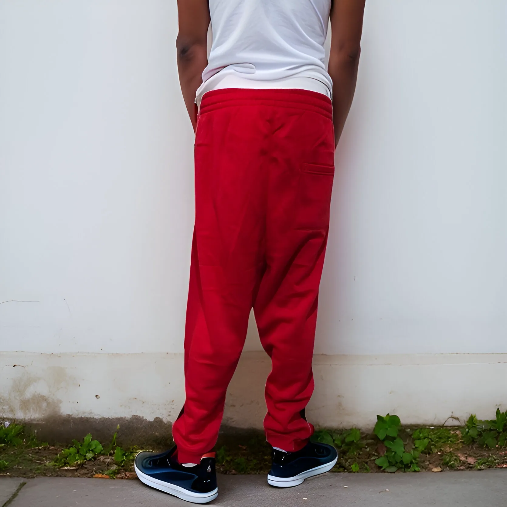 ^SEAN JOHN^ (RED) POLYESTER JOGGER SWEATPANTS (XB SIZED)