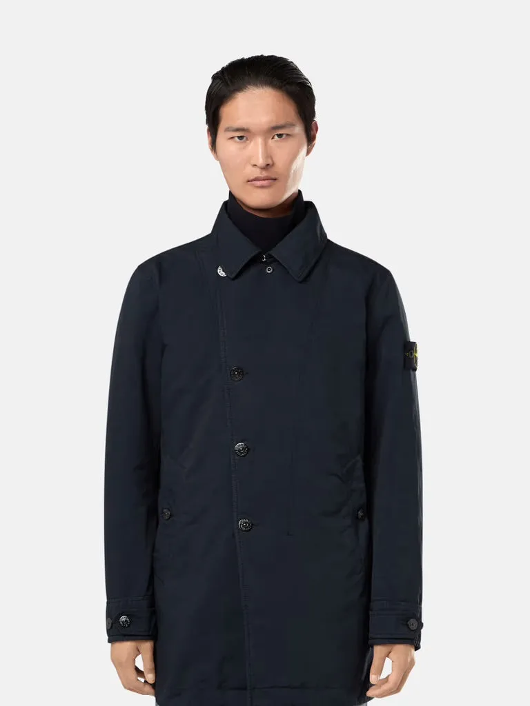 Short Trench Coat with Anti-Drop David-TC - Navy Blue