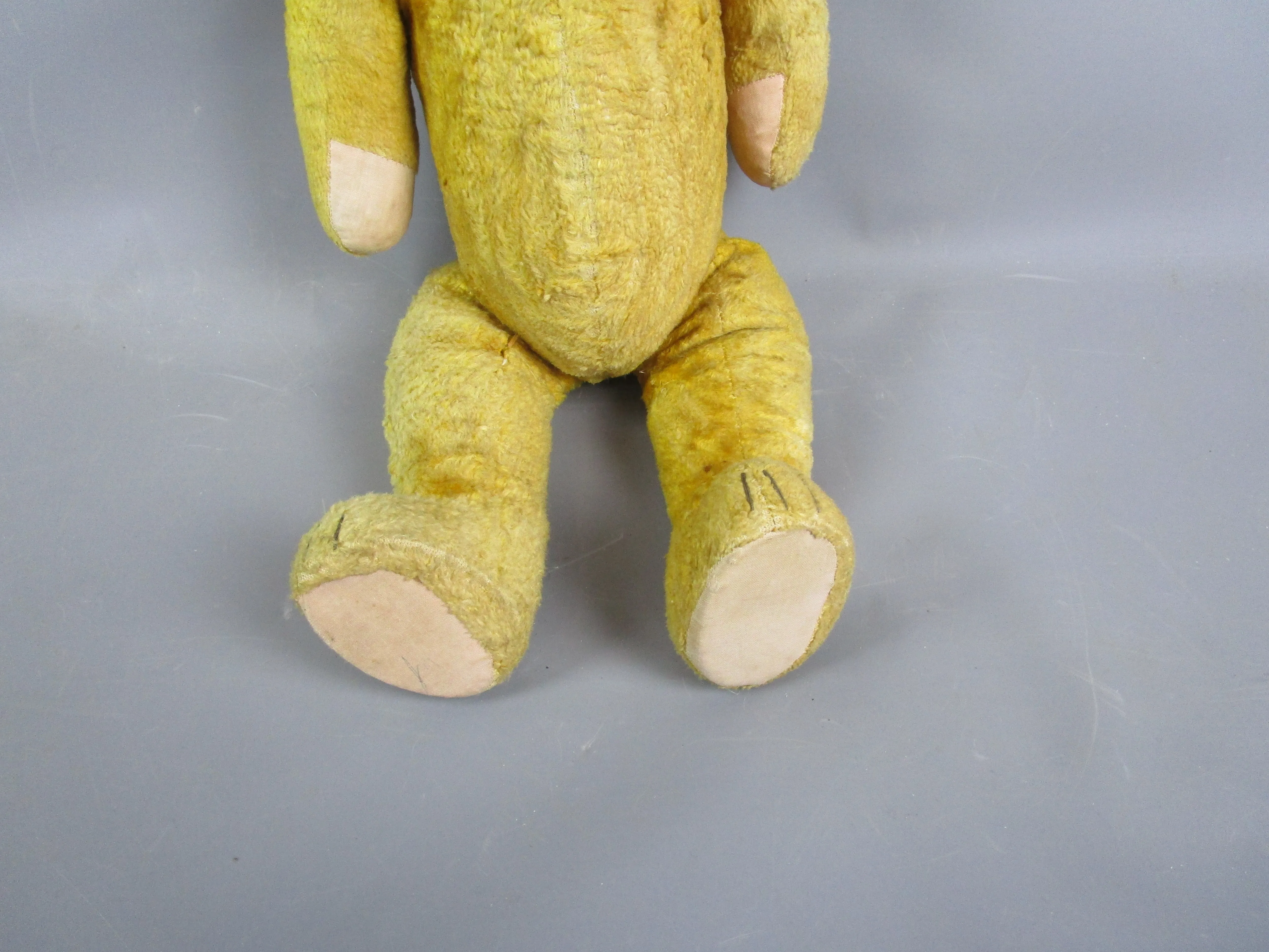 Small Jointed Teddy Bear Plush Vintage c1950