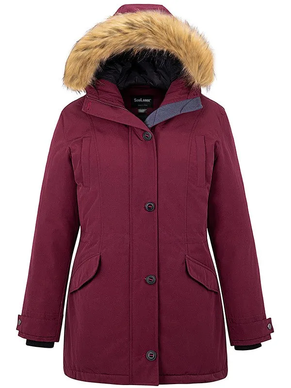 Soularge Women's Plus Size Winter Warm Padded Coat