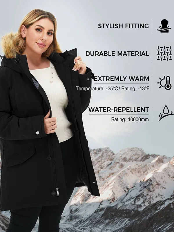 Soularge Women's Plus Size Winter Warm Padded Coat