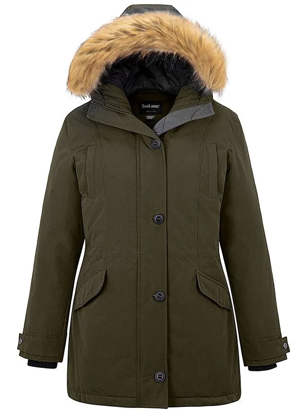 Soularge Women's Plus Size Winter Warm Padded Coat