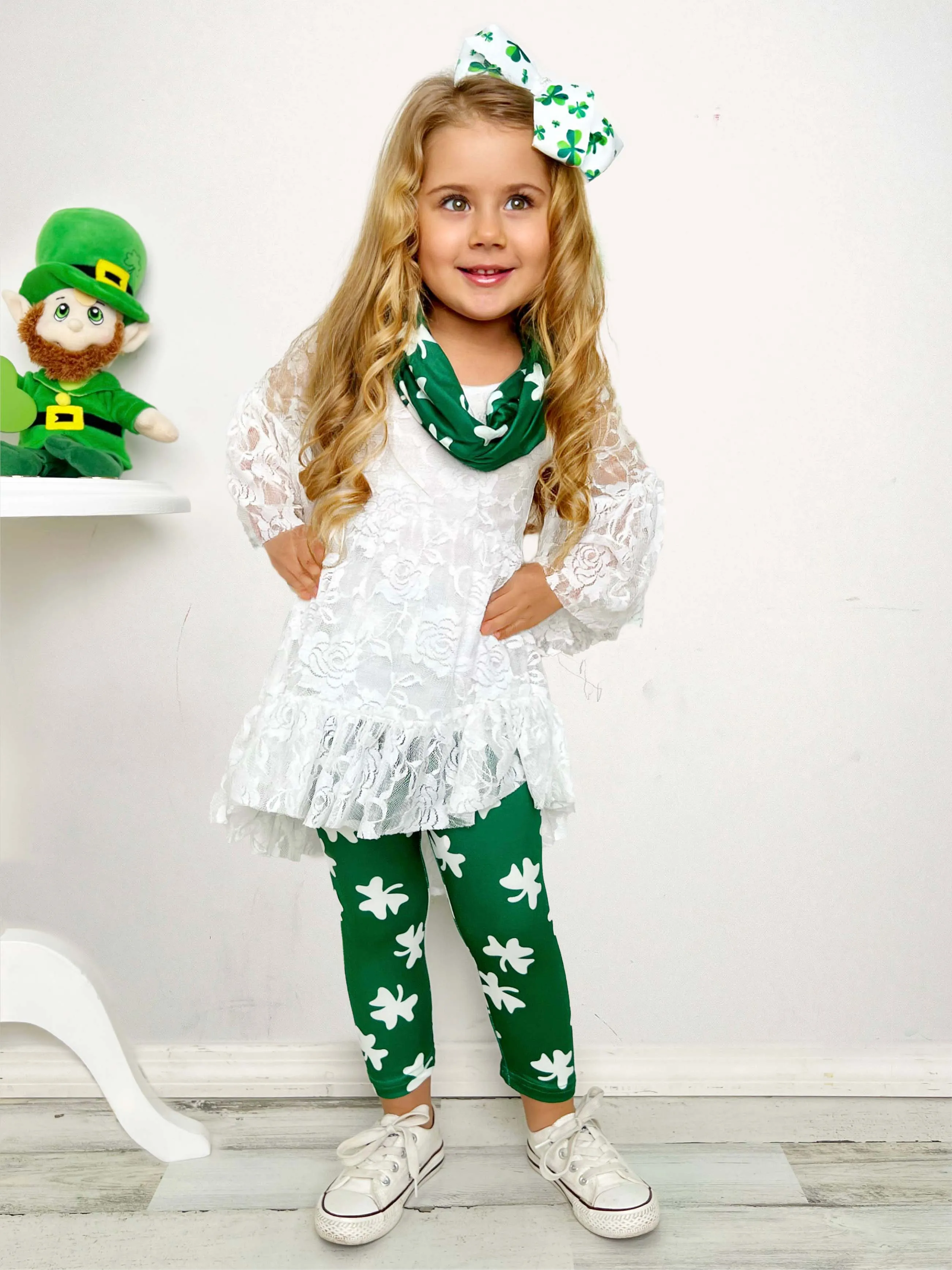 St. Paddy's Lace Tunic and Legging Set