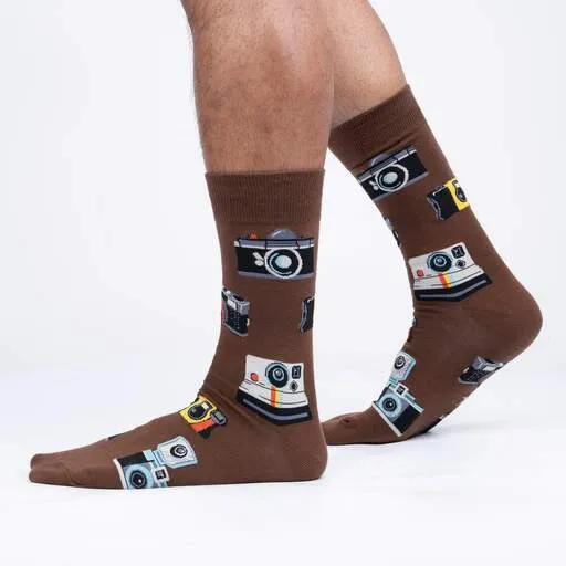 Strike A Pose! Cameras Men's Crew Socks