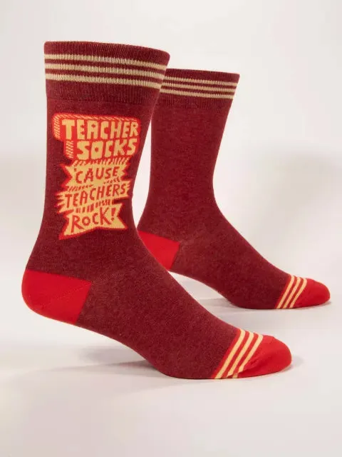 Teachers Rock Men's Crew Sock