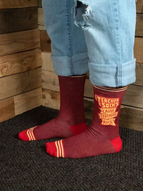 Teachers Rock Men's Crew Sock