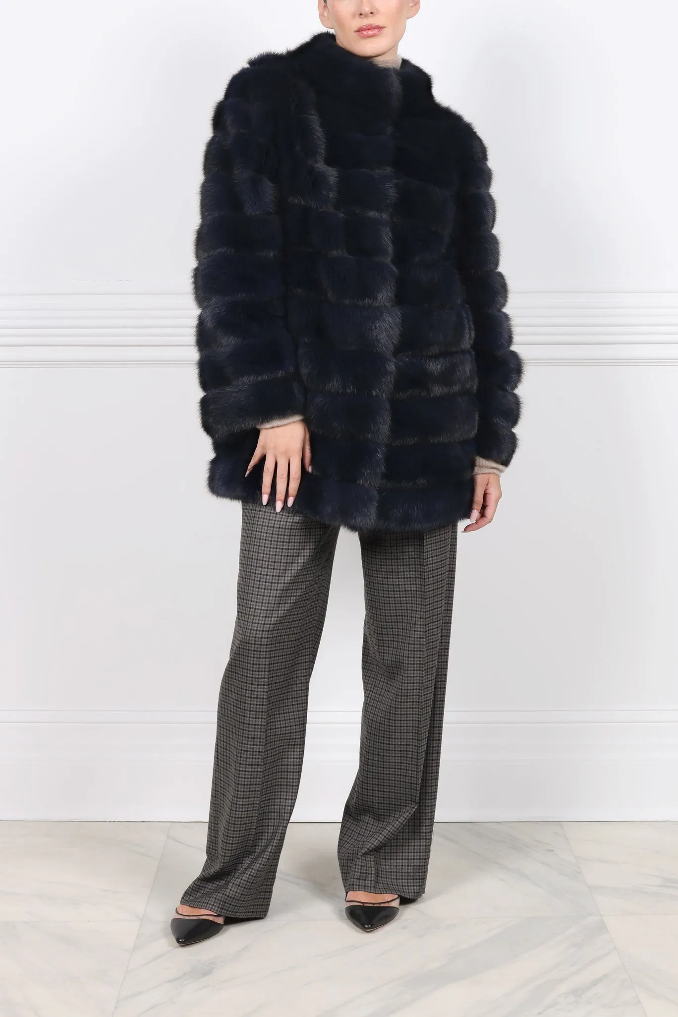 The Alexa Barguzin Sable Fur & Suede Coat